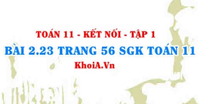 Bài 2.23 trang 56 SGK Toán 11 tập 1 Kết nối tri thức